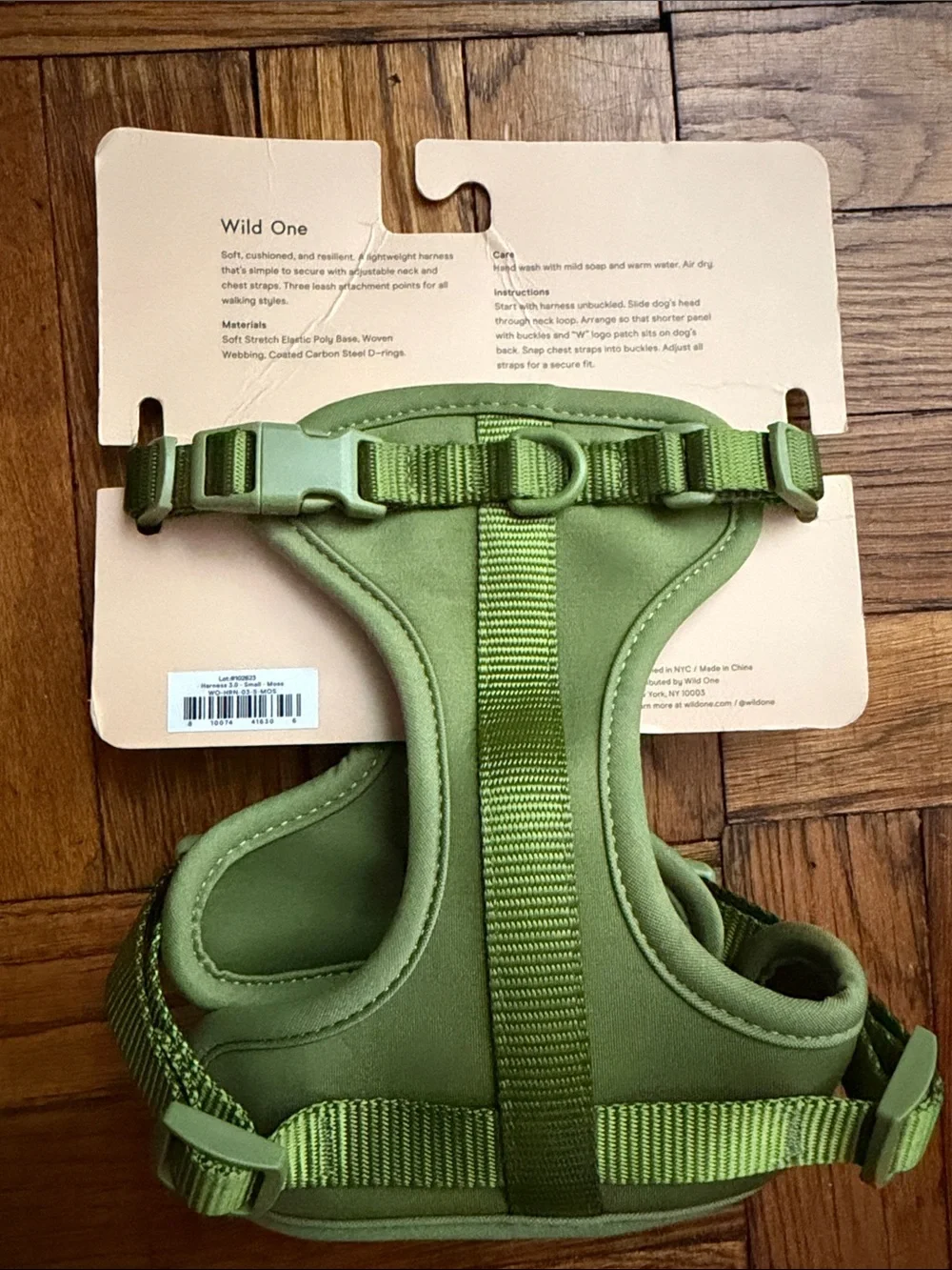 New wild one Olive Green Dog Harness - Small